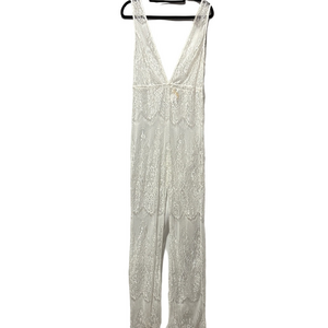 Meshki Lace Jumpsuit White